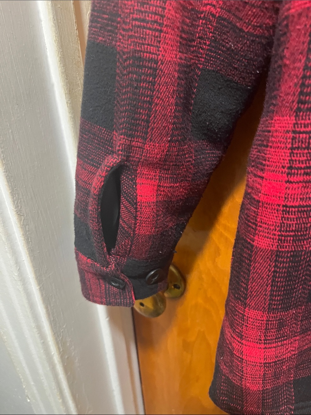 Dravus Women's Red & Black Plaid Sherpa-Lined Utility Jacket - Picture 5 of 5